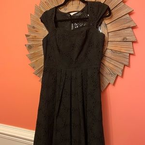 Black Saks Fifth Avenue Eyelet Dress